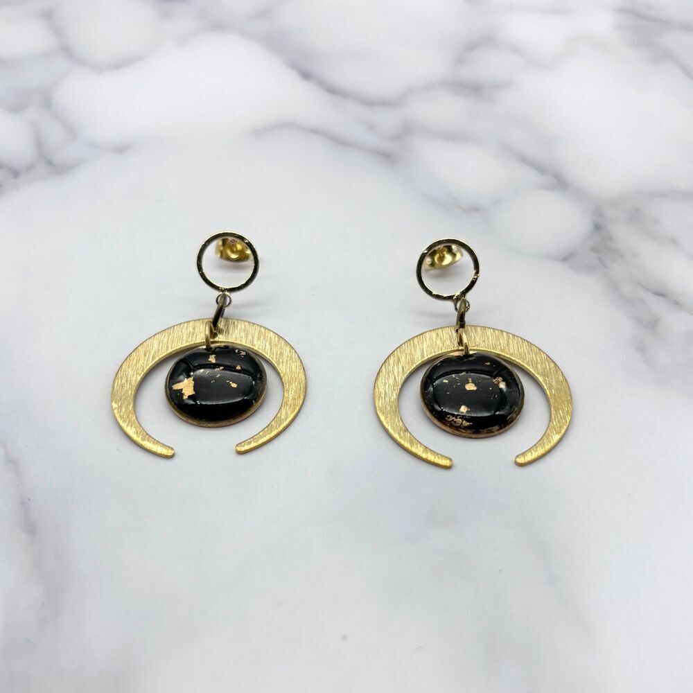 Celestial Color Changing Brass Earrings - Picture 8 of 11